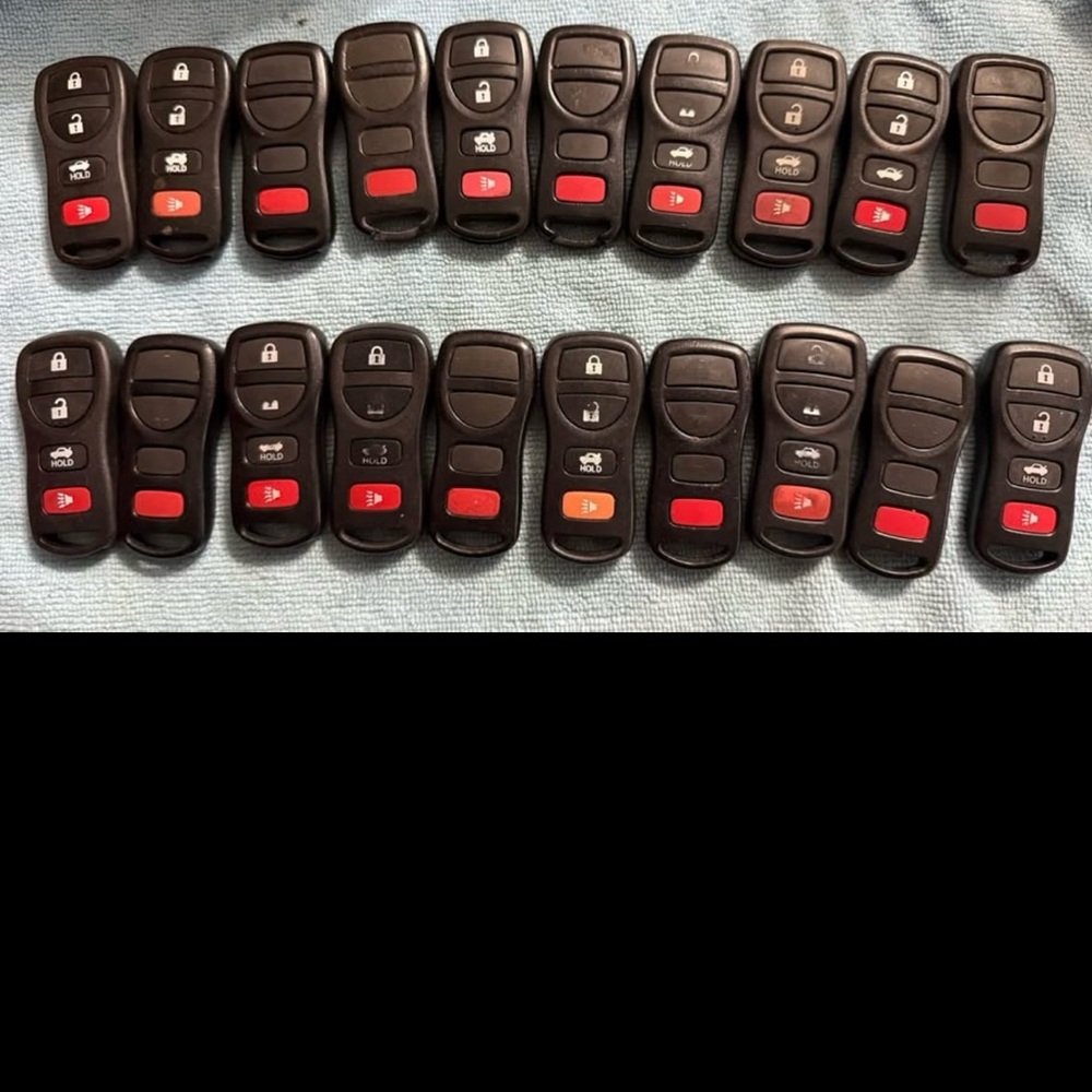 Black and Red Car Key Fobs